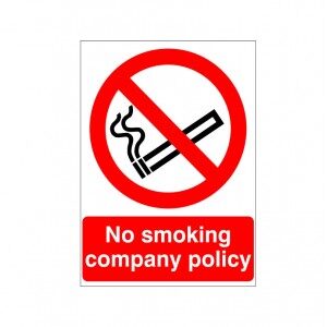 No Smoking Company Policy - Health and Safety Sign (PRS.05)